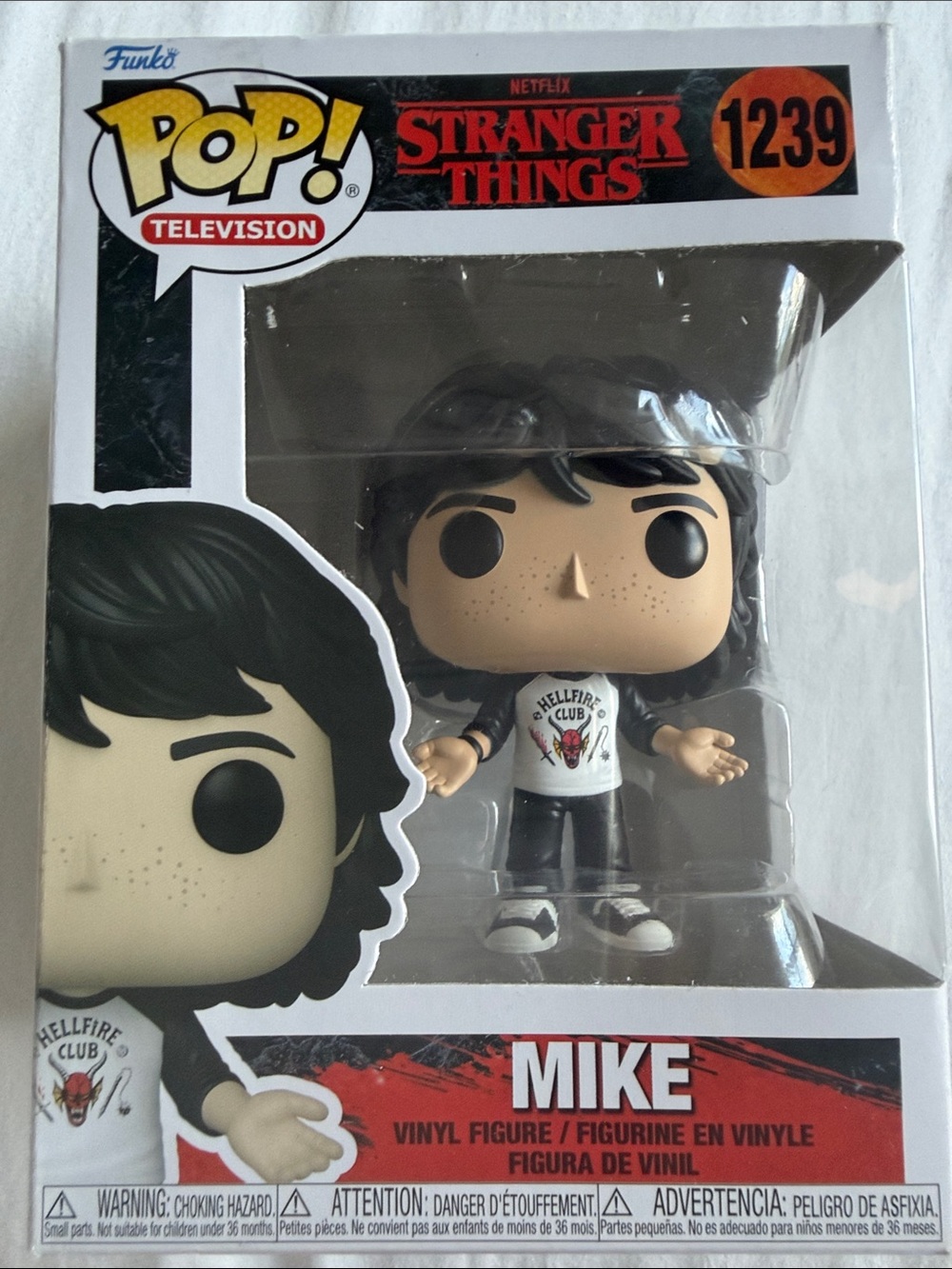 Funko Pop! Stranger Things Mike with Black Hair and White Hellfire Club Tee
